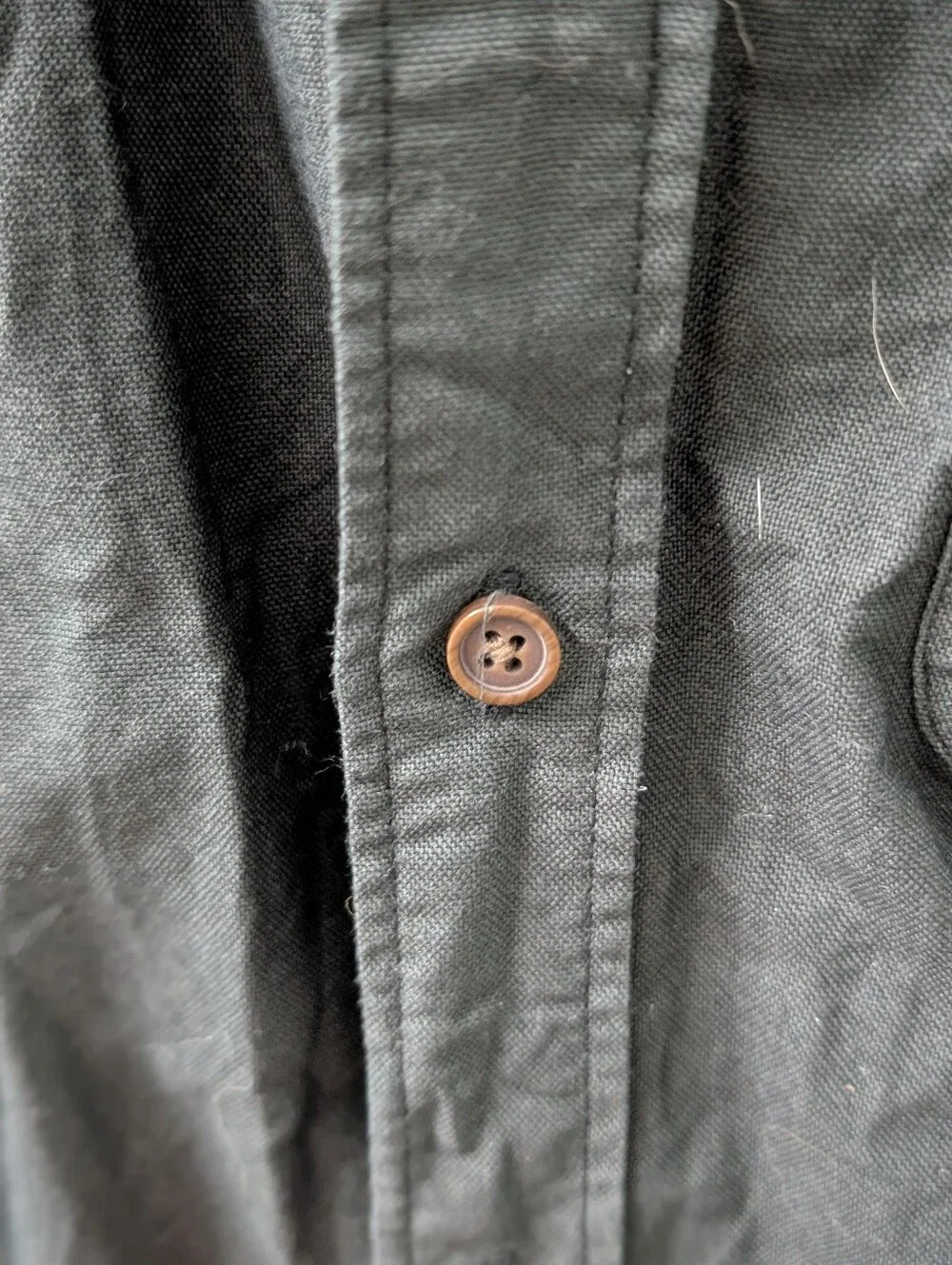 J. Crew Men's Black Long-Sleeve Button-Down Shirt